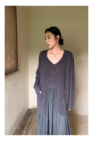 Wool midi skirt