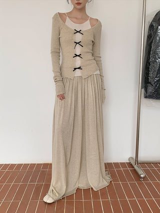 Wool midi skirt