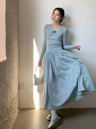 Wool midi skirt