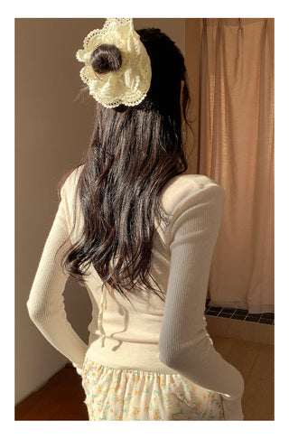 Rose V-neck sweater