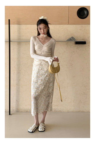 Rose V-neck sweater