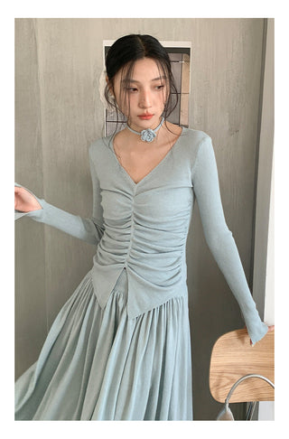 Rose V-neck sweater