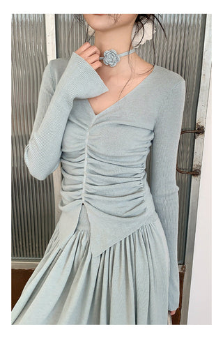 Rose V-neck sweater