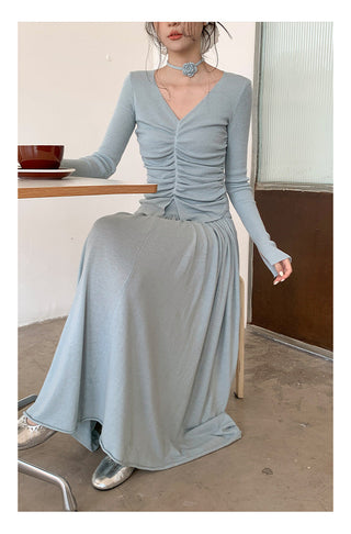Rose V-neck sweater