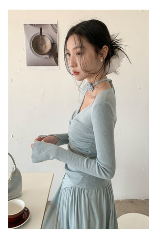 Rose V-neck sweater