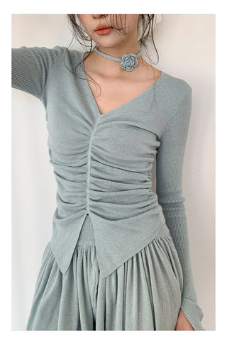 Rose V-neck sweater