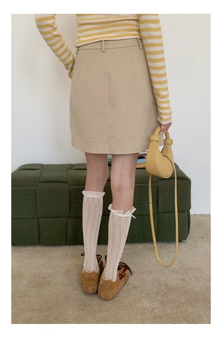 High waist A-line