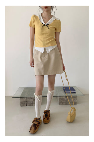 High waist A-line