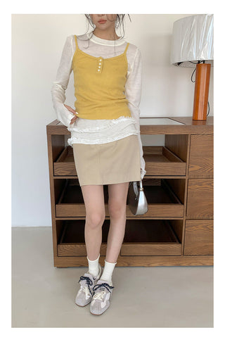 High waist A-line