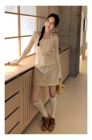 High waist A-line