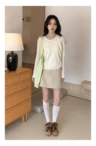 High waist A-line