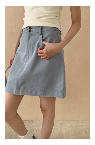 High waist A-line