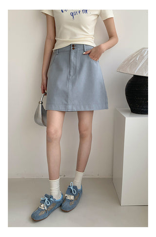 High waist A-line