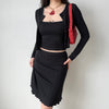 cardigan skirt set