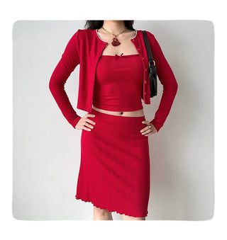cardigan skirt set