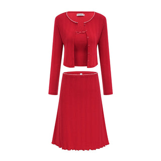 cardigan skirt set