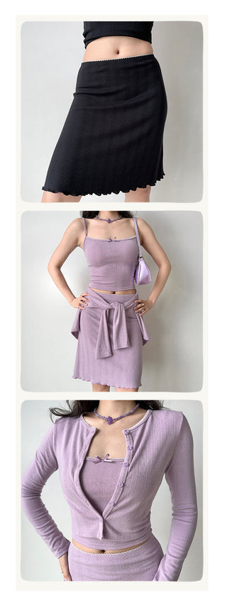 cardigan skirt set