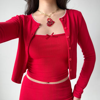 cardigan skirt set
