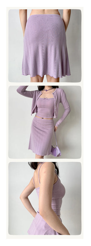 cardigan skirt set