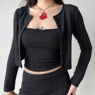 cardigan skirt set