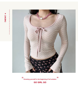 lace-up crop-top