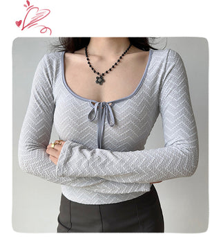 lace-up crop-top