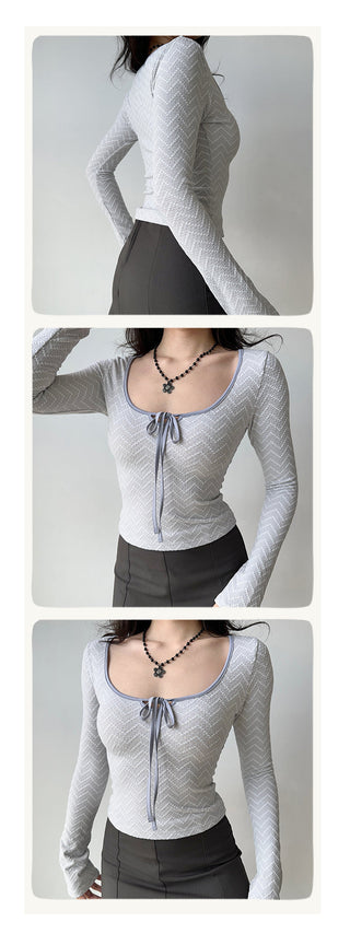 lace-up crop-top