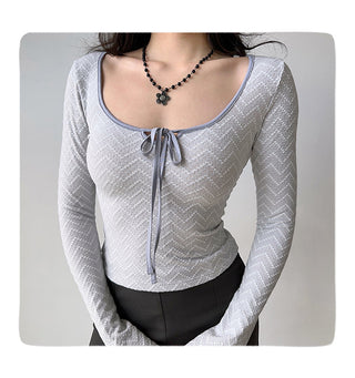 lace-up crop-top