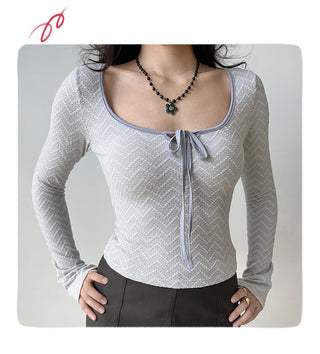 lace-up crop-top