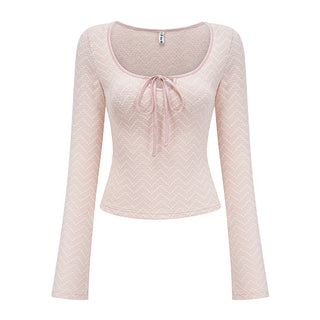 lace-up crop-top