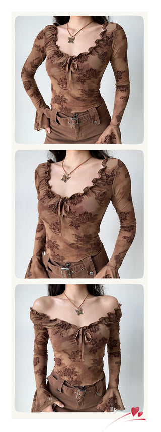 ruffled purple top