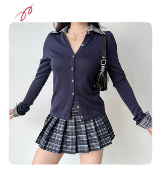 patchwork wool cardigan
