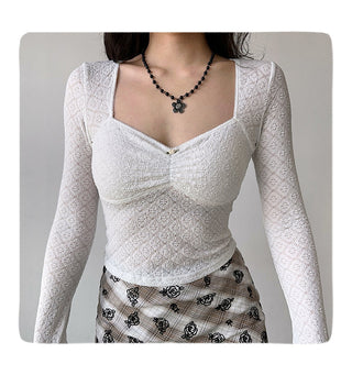 lace square-neck top