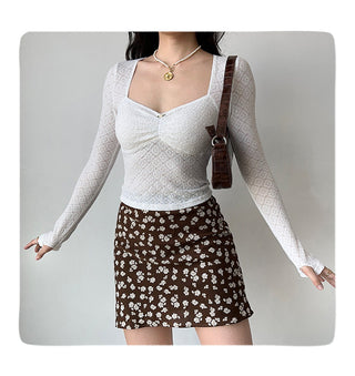 lace square-neck top