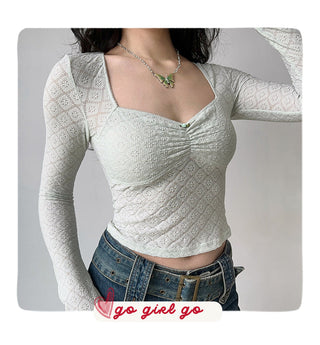lace square-neck top