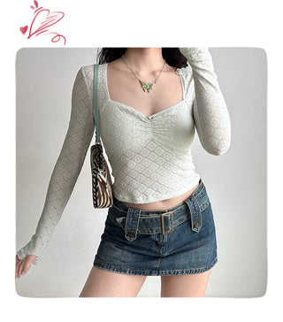 lace square-neck top