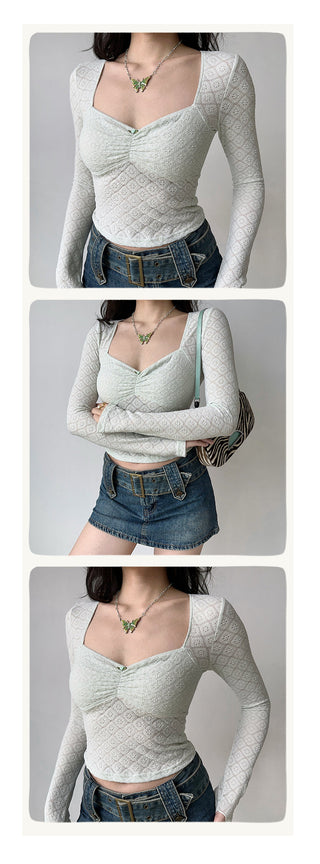 lace square-neck top