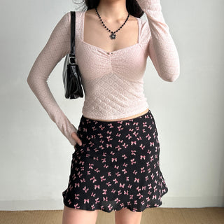 lace square-neck top
