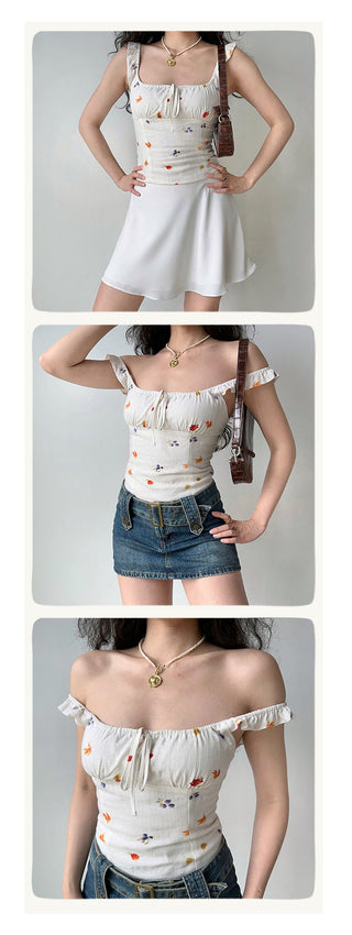 flower strap camisole