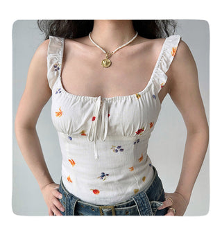 flower strap camisole