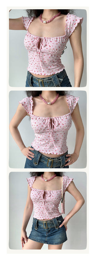 pink floral top