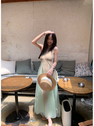 knit suspender set