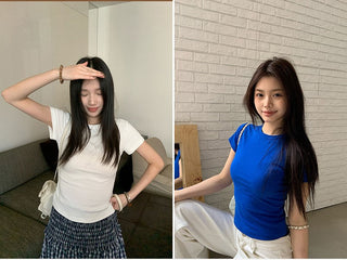 white round neck Top