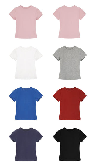 white round neck Top