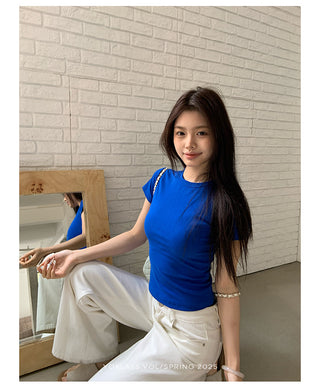 white round neck Top