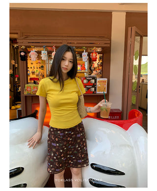 white round neck Top