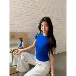 white round neck Top