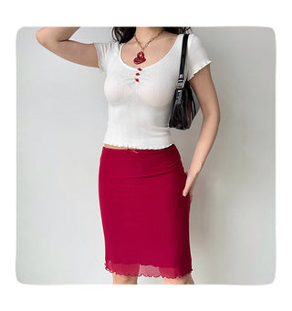 3D flower crop-top