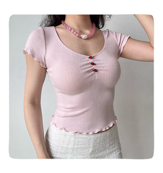 3D flower crop-top
