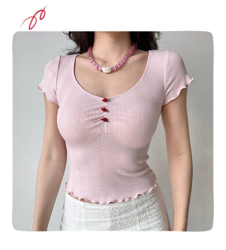 3D flower crop-top